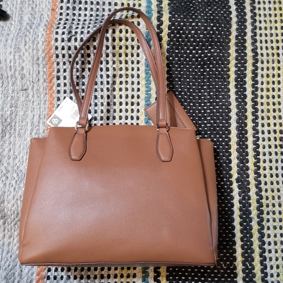 Anne Klein Marcie Triple Compartment Tote, Chestnut - Picture 4 of 11